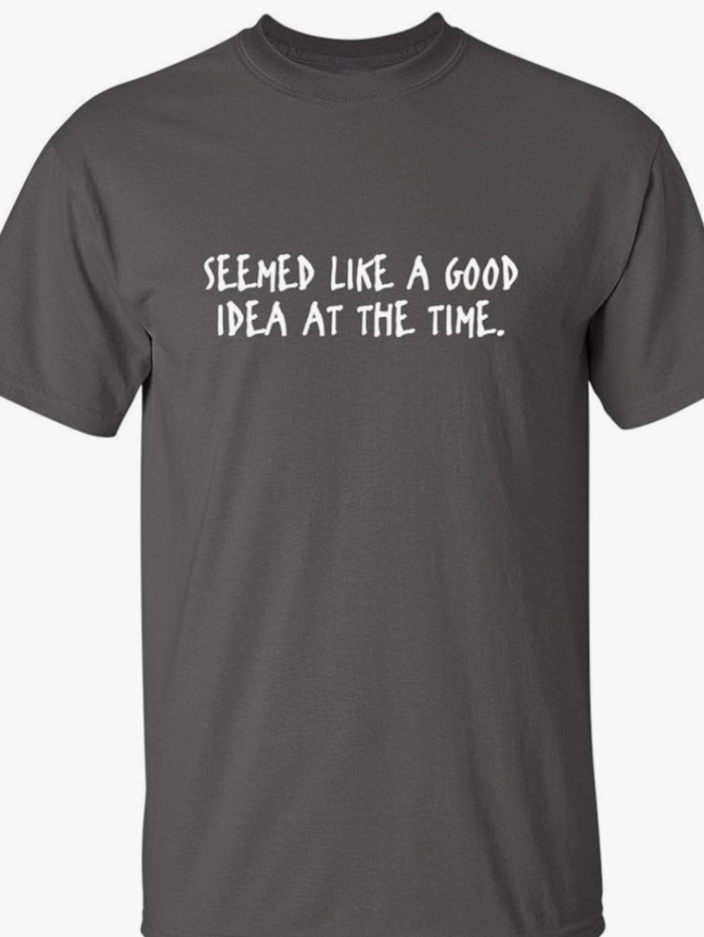 Graphic Men's Tee "Seemed Like A Good Idea At The Time" Size XL.